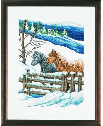 Permin Broderikit Bild Vinterfolden 29x37cm