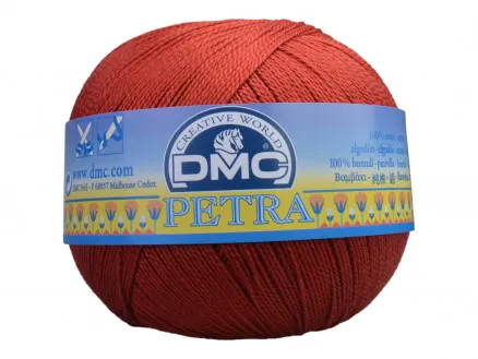 DMC Petra nr. 5 Virkgarn Enfärgad 5355 Roströd