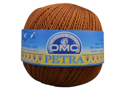 DMC Petra nr. 8 Virkgarn Enfärgad 5434 Gyllenbrun