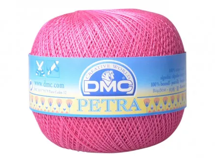 DMC Petra nr. 8 Virkgarn Enfärgad 53805 Cerise