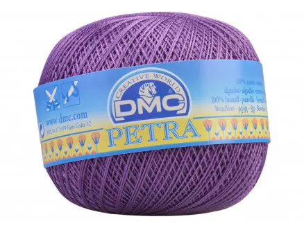 DMC Petra nr. 8 Virkgarn Enfärgad 53837 Lila