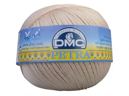DMC Petra No. 8 Virkgarn Enfärgad 5712 Ljus Vete