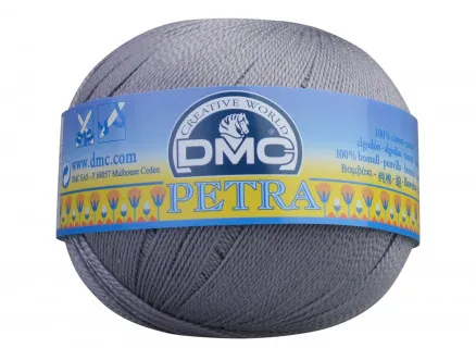 DMC Petra nr. 8 Virkgarn Enfärgad 5414 Mellangrå