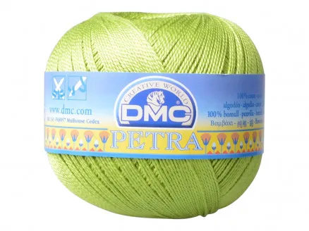 DMC Petra nr. 5 Virkgarn Enfärgad 5907 Äppelgrön