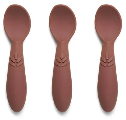 Nuuroo Ella silikonskedar 3-pack - Mahogany