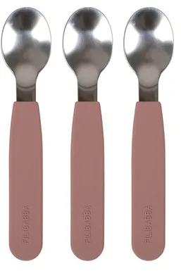 Filibabba Silikonskedar 3-pack - Rose